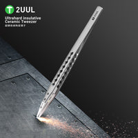 2UUL TW31 Ultrahard insulative Ceramic Tweezer for Precise Phone Board Repair