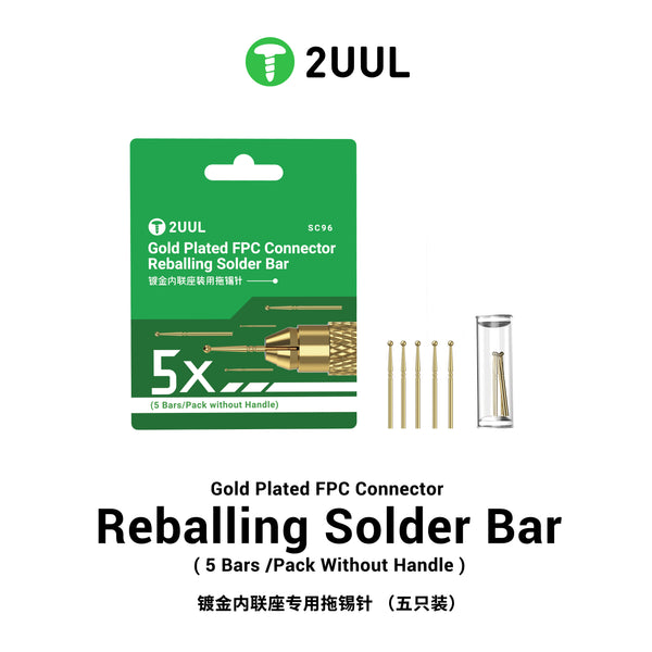 2UUL SC96 Gold Plated FPC Connector Reballing Solder Bar (5 Bars/Pack without Handle)